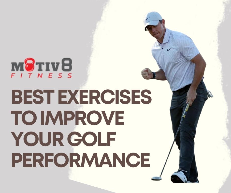 featured image showing rory mcilroy with the title of best exercises to improve your golf performance